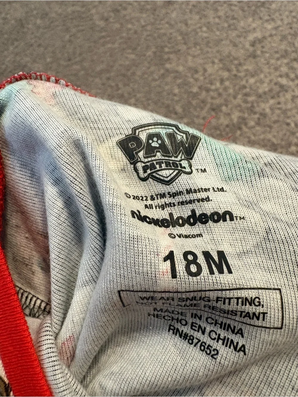 Paw Patrol Christmas Pjs // 18m